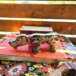 Vintage Fisher Price Dalmatian Pull Toy
